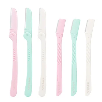 

ETEREAUTY 6PCS Portable Eyebrow Razor Folding Eyebrow Trimmer Makeup Tool Kit for Women Girls (Japanese razor blade, netted desi