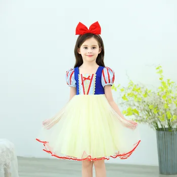 

with hairdress summer princess dress snow girl fantasy girl Halloween costume for children toddler girl christmas 3-8s clothes