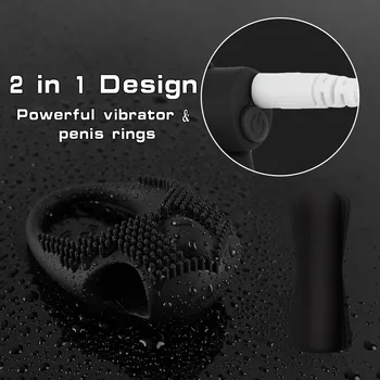 Cock Ring Vibrating For Men Delayed Ejaculation Penis Ring 10 Speeds Vibrator USB Charging Silicone G-spot Massager Sextoys Shop 4