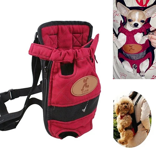 

Pet Dog Cat Carrying Backpack Travel Shoulder large Bags Outdoor Carrier Canvas Legs Out Front Shoulder Bag Pet Accessorie