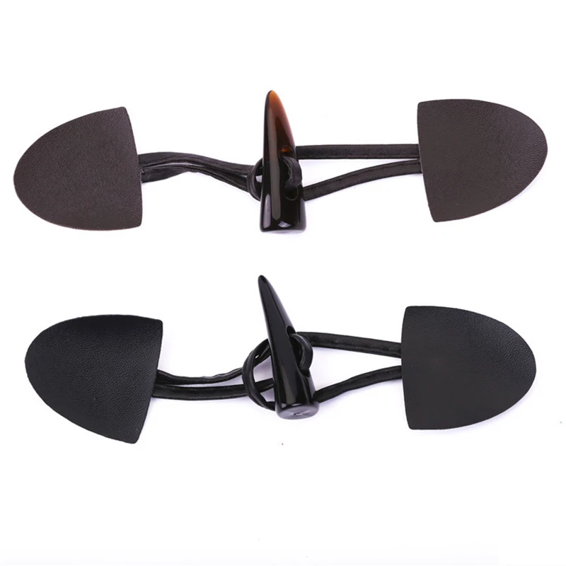 

New Wholesale Prices Horn Buckles 5Set/Lot Two Color Pvc Horn buttons for sewing sweater clothing Handmade material button