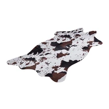 Мягкий коврик из искусственного меха с декором из кожи животных, нескользящий коврик, домашнее украшение-корова/зебра