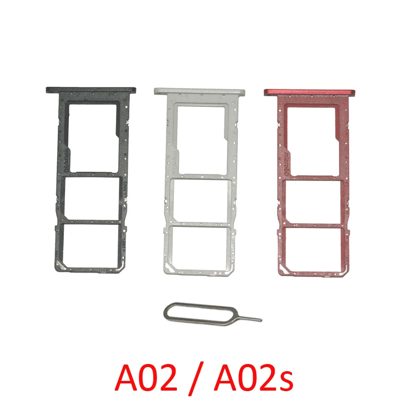 Sim Tray Holder For Samsung Galaxy A02 A022 A02s A025 Original New Phone SD Card SIM Slot Adapter Drawer Part + Pin | Мобильные