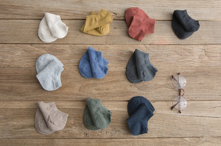 Men Ankle Socks 10 Pairs | Large Size Thin Low Cut Cotton Spandex Summer Breathable Casual Wear