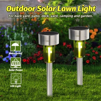 

1Pc Solar Powered LED Path Light Lawn Lamps Waterproof Yard Garden Outdoor Landscape Lamp Patio Night Lighting Decoration 0.5W