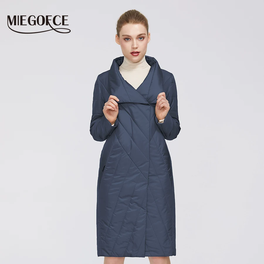 Coat Warm-Jacket Womens Spring-Collection New MIEGOFCE with Medium-Length And Resistant-Collar