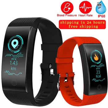 

QW18 Smart Bracelet IP68 Waterproof Fitness Tracker Heart Rate Monitor Blood Pressure Cardio Bracelet Smart Band for Android IOS