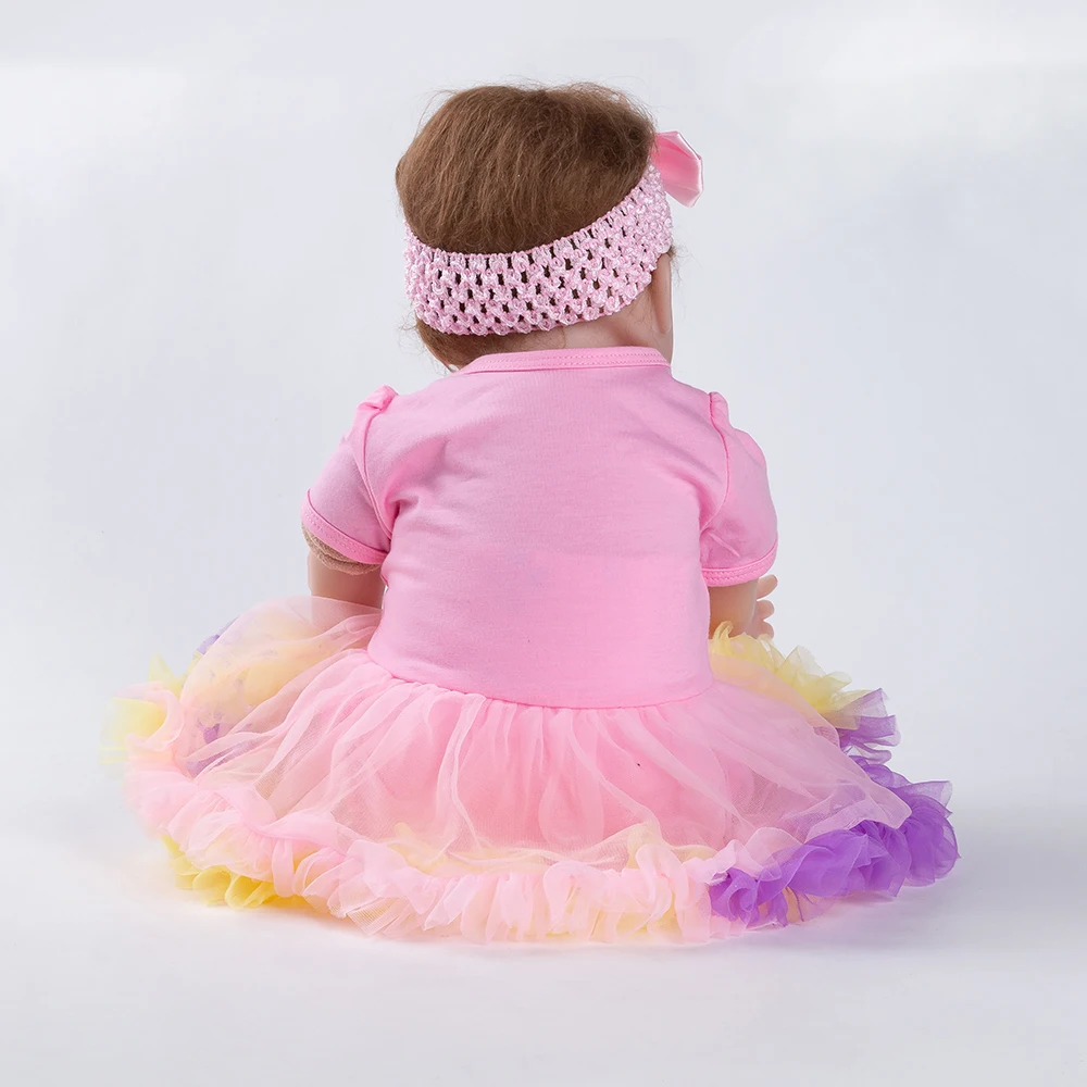 Реалистичные Reborn Baby Doll Игрушки для новорожденных 55 см тело реалистичные девочка Силиконовые Bonecas Bebes Reborn baby dolls