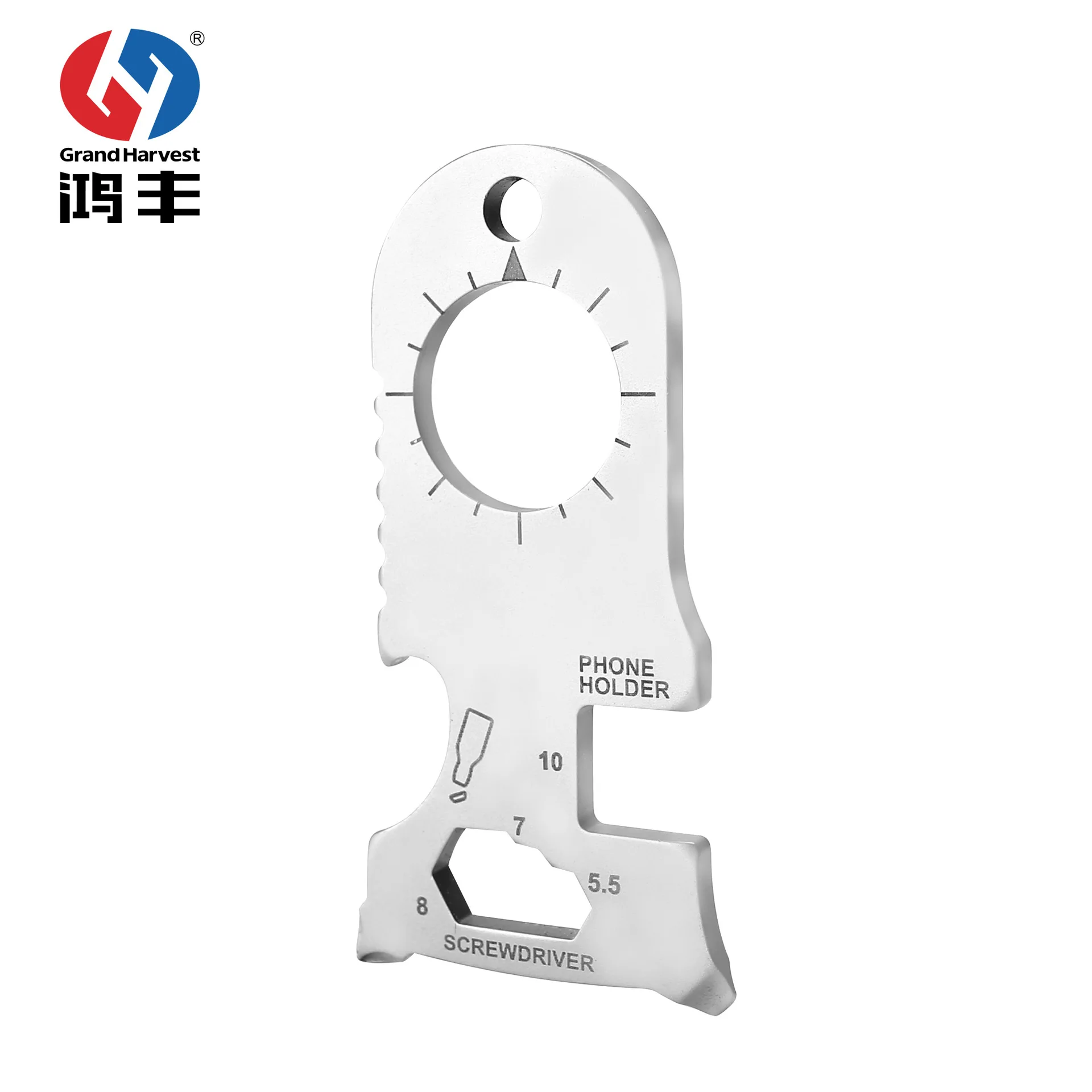 

Precision Punch Sandblasting Multi-functional EDC Gadget Qihe Screw Driver Bottle Opener Keychain Creative Pendant