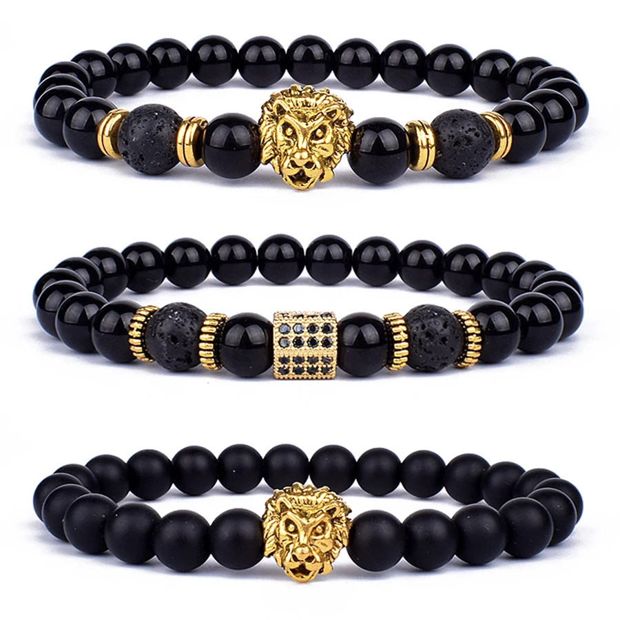 Otto Pianeti Perline In Pietra Naturale Bracciali A Catena