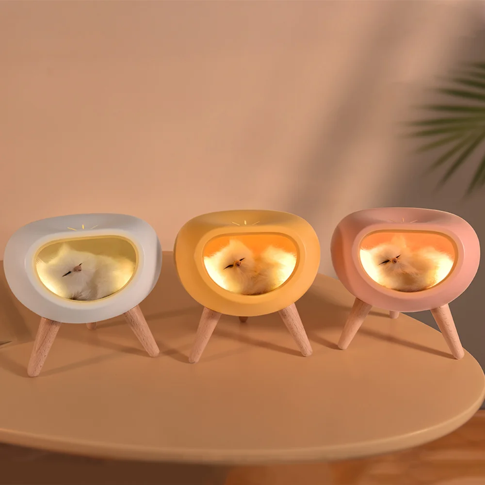 Cute Cat House Touch Dimming Led Night Light