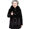 Vieux gens hiver veste en laine manteau Long grande taille 5XL femmes vêtements d'extérieur chauds grand-mère épaissir mouton cisaillement manteaux de fourrure W1764 ► Photo 3/6