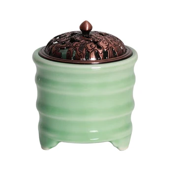 

Vintage Electrical Incense Burner Ceramic Aroma Burner Smoke Diffuser Essential Oil Burner Bruleur Encens Home Censer AC50NB