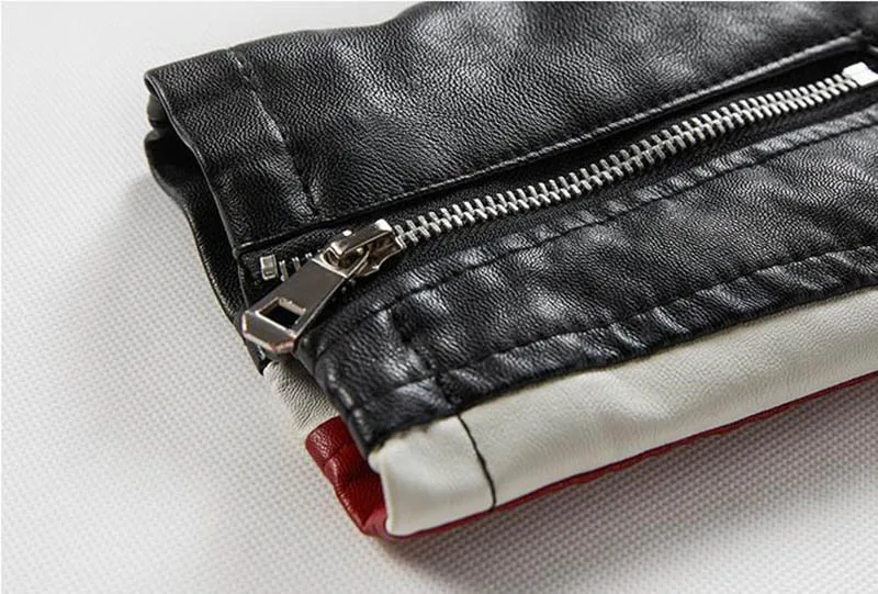 KIOVNO Men Winter Pu Leather Jackets Coats Stand Collar Fleece Lined Motorcycle Faux Leather Jackets Outwear For Male  (11)