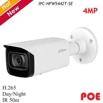 

Dahua 4MP Pro AI IR Bullet Network Camera IP H.265 h.264 Smart IR 50m Support POE and SD Card 256g IPC-HFW5442T-SE