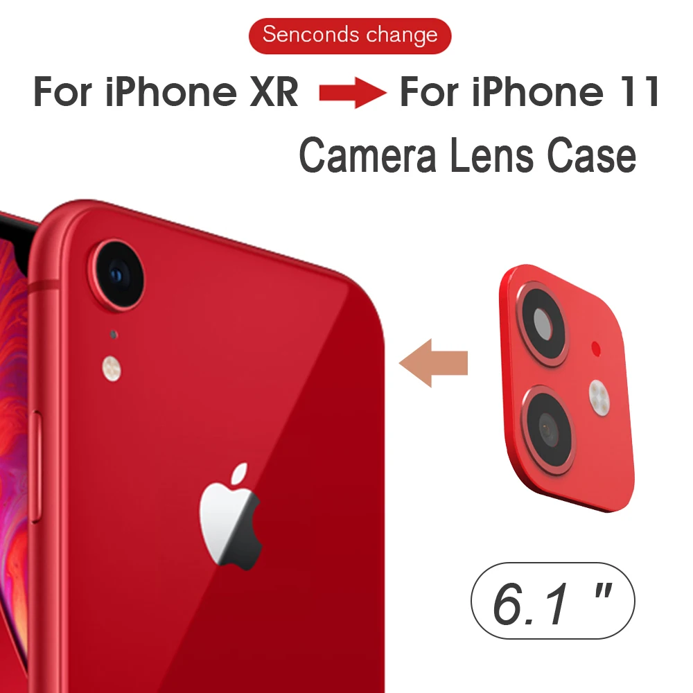 Чехол для объектива камеры из алюминиевого сплава iPhone 11 6 1-дюймовый защитный