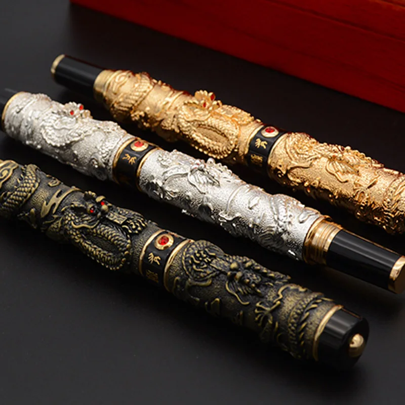 Gold Jinhao 999 Dragon Fountain Pen Luxury Brand Quality JINHAO