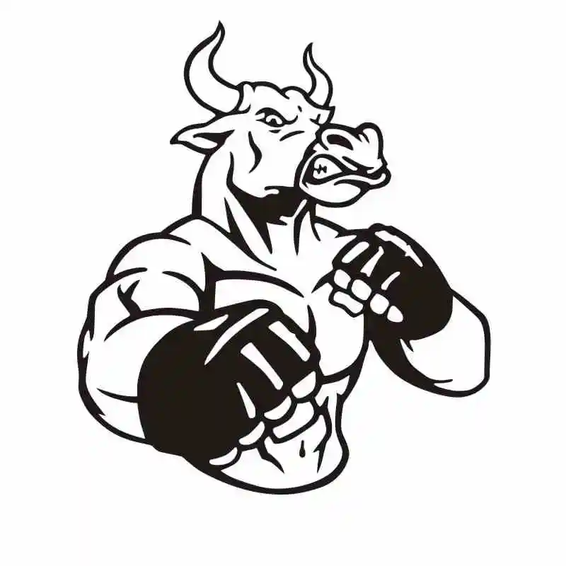 DCTAL Boxing Arm Glove Sticker Kick Boxer Play Car Decal Free Combat Posters Vinyl Striker Wall Decals Parede Decor