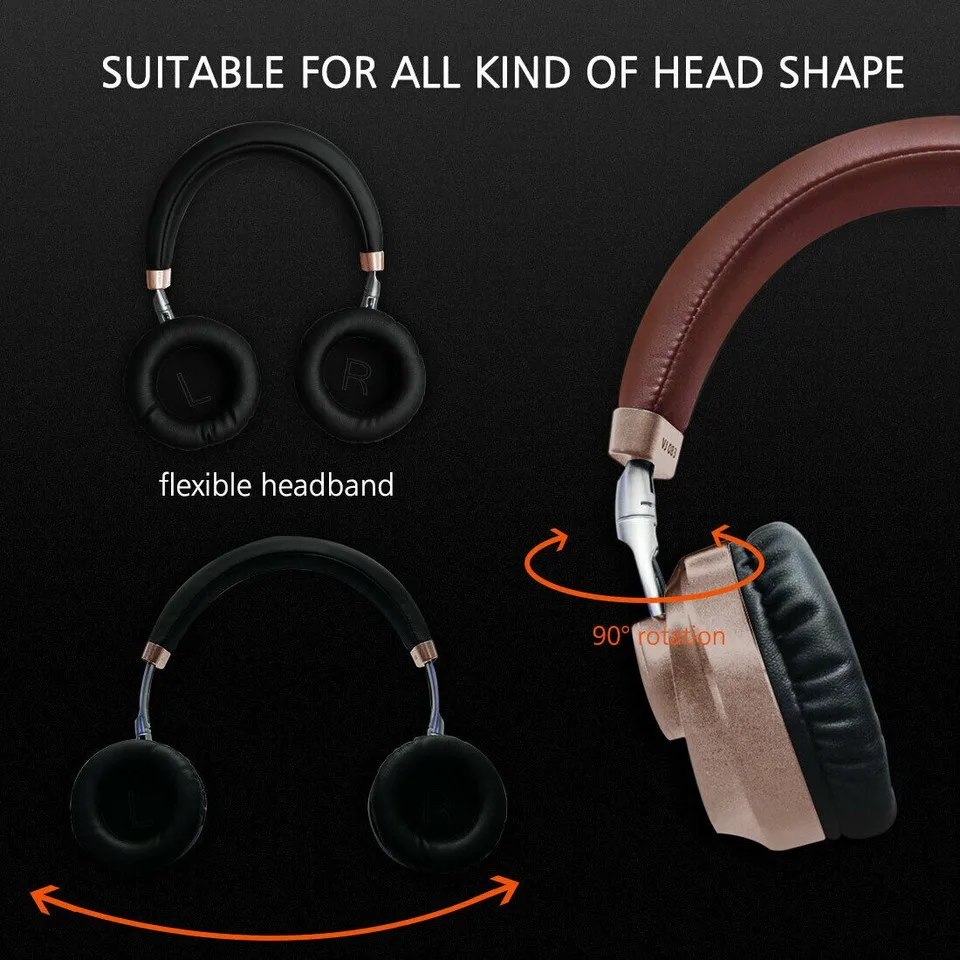 VJ083 NEW wireless Bluetooth headphones 5 0 music headset Over Ear for iPhone Samsung Headphones Noise Cancelling Headphone