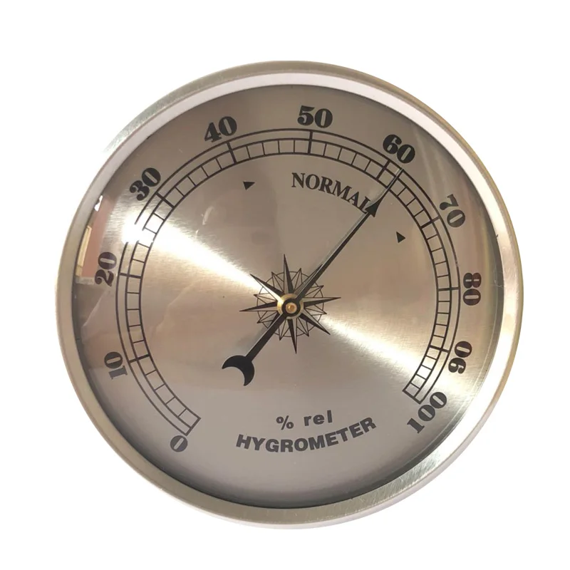 Vintage hygrometer thermometer, Metal hygrometer, Poland hygrometer