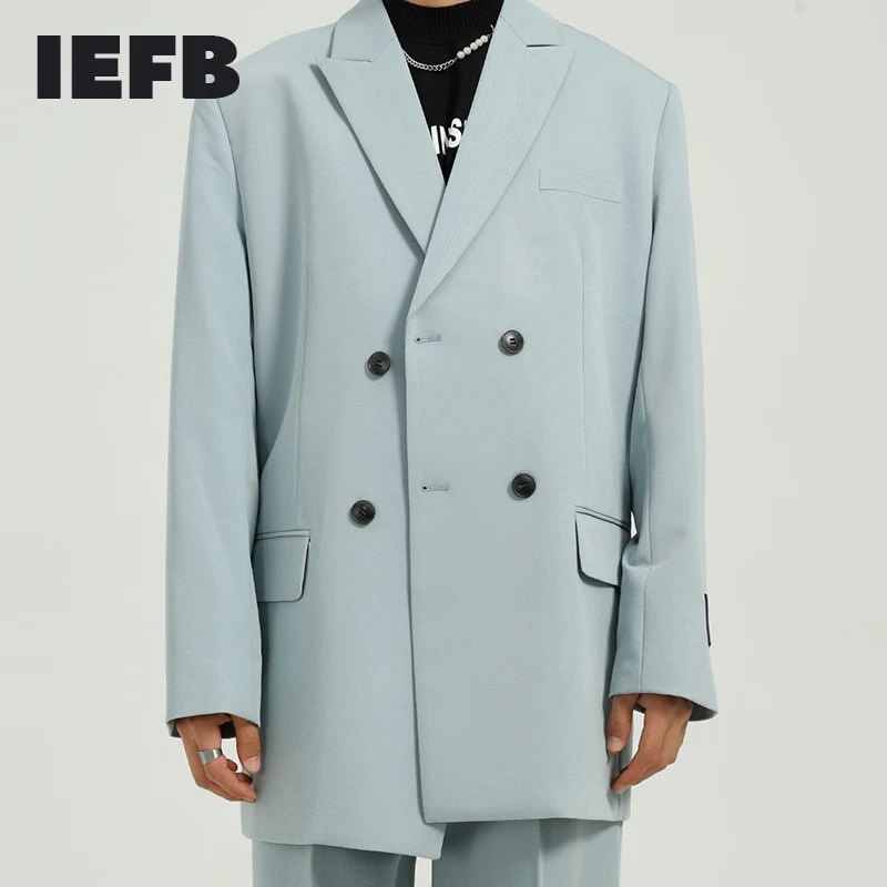 Blazers Jacket Suit IEFB Coat Clothing Male Handsome Mens Casual Solid-Color Korean
