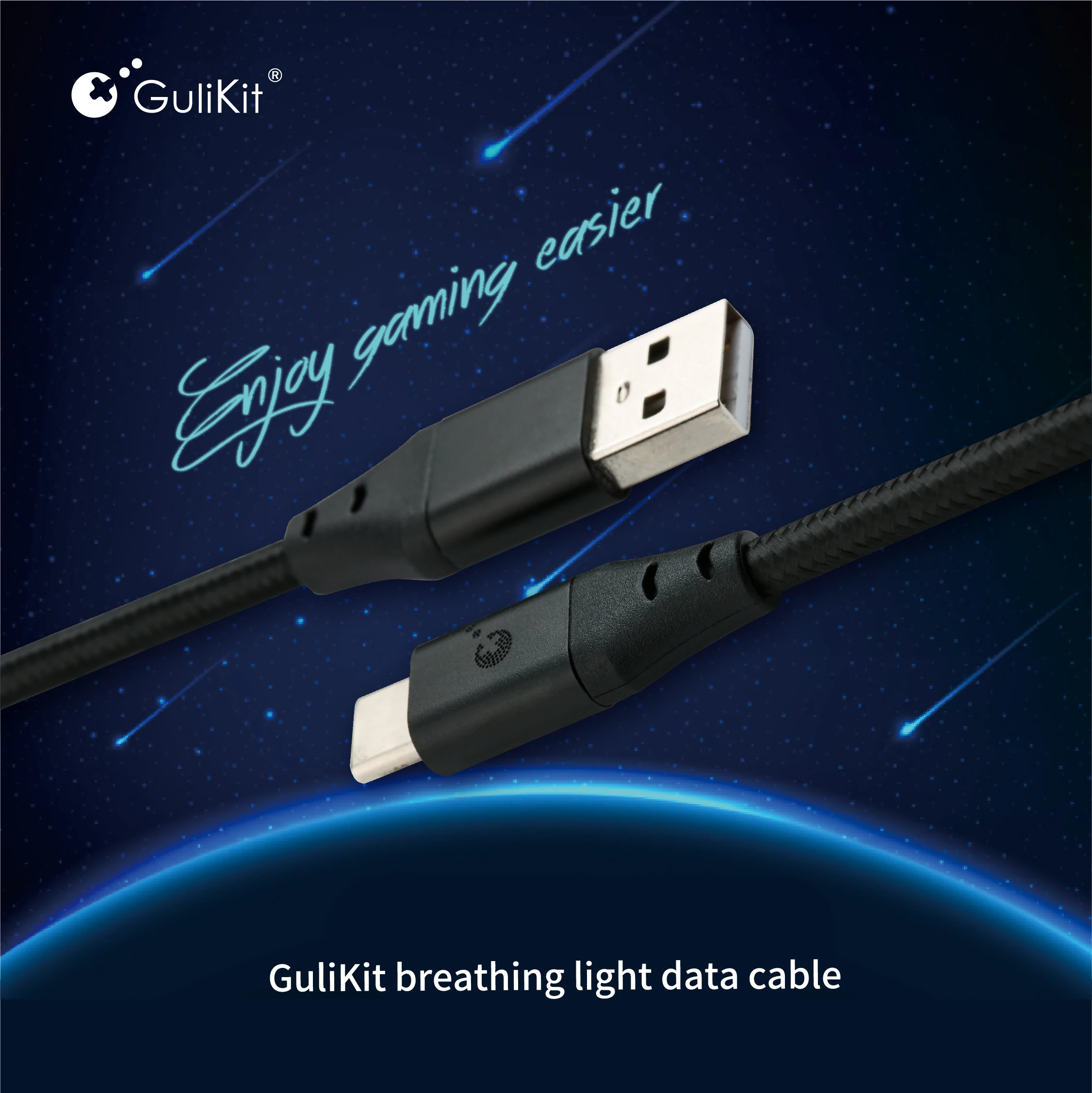 Gulikit Breating светильник дата кабель для nintendo переключатель зарядный USB кабель для всех смартфонов и планшетов
