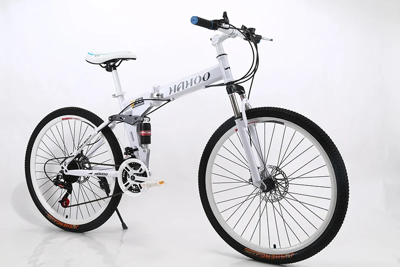 С высоким содержанием углерода Сталь горный велосипед Bicicletas крест велосипедный 20/24/2" переменной Скорость двойной амортизацией для горного велосипеда - Цвет: 21 speed white
