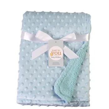 

76*102cm Cute Infant Baby Warm Double Layer Blanket Swaddle Bedding Accessories Summer Blankets