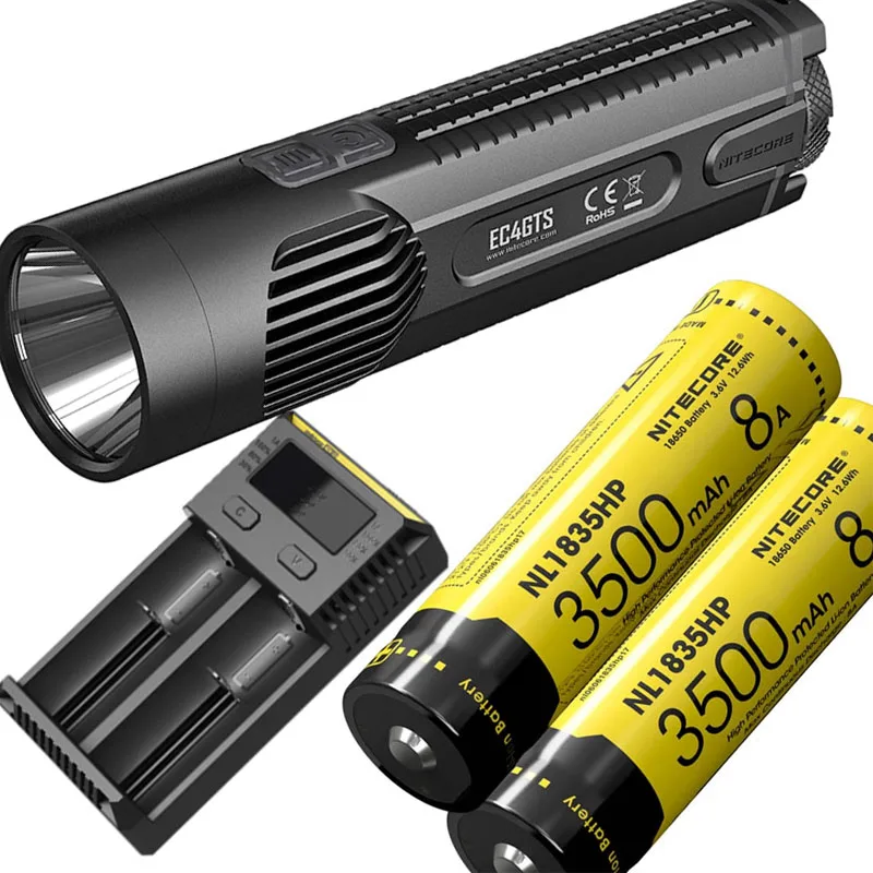 NITECORE EC4GTS тактический фонарь Cree XHP35 HD max 1800 люмен прожектор луч бросок 396 м Открытый