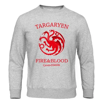 

Game of Thrones Men's Hoodies 2020 Autumn Man Sweatshirts Cotton Targaryen Fire & Blood Male Sportswear High Quality Pullovers