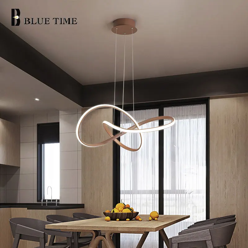 Coffee Finished Modern Led Chandelier For Living room Dining Kitchen Aluminum Body Indoor Lighting Lamp Fixtures | Лампы и освещение
