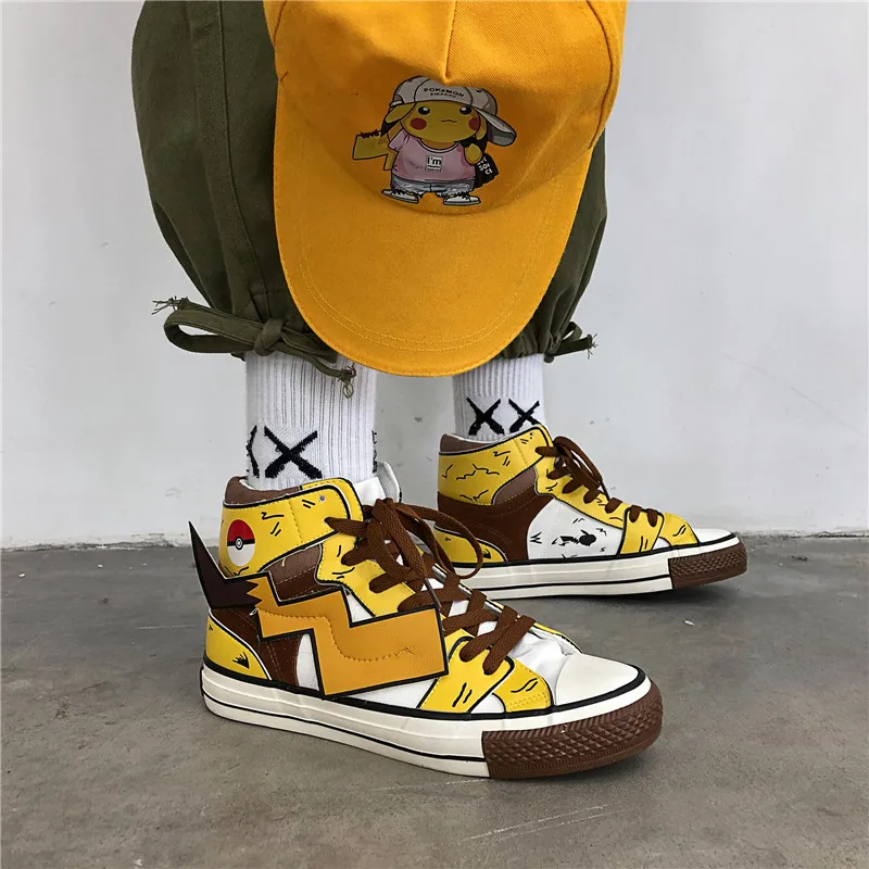 Мужские кроссовки Pikachu Joint Name Aj высокая обувь Мужская дышащая Нескользящая мужская обувь повседневная zapatillas hombre Scarpe Uomo