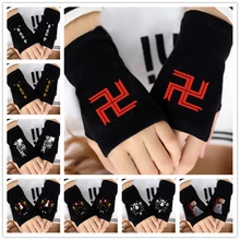 Anime Tokyo Avengers Cosplay Half Finger Gloves Cosplay Cotton Fingerless Autumn Winter Warm Gloves Gift