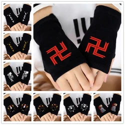 Anime Tokyo Avengers Cosplay Half Finger Gloves Cosplay Cotton Fingerless Autumn Winter Warm Gloves Gift