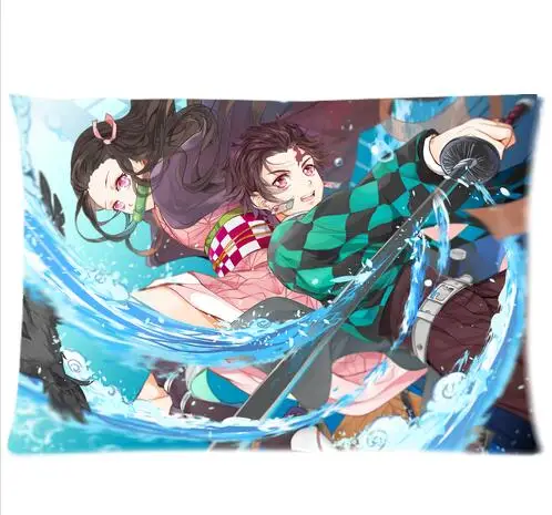 Demon Slayer Kimetsu no Yaiba аниме пледы наволочки персонажи Kamado Nezuko Прямоугольная подушка чехол - Цвет: S20