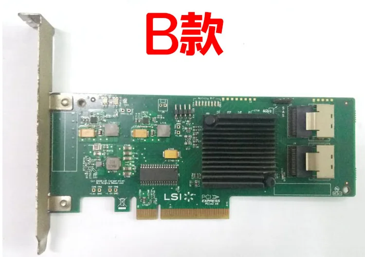 B Version LSI SAS 9211-8i 2008E 6 Гб 8 портов SATA3 4 т Жесткий диск SAS карта расширения Raid карта - Цвет: B Version