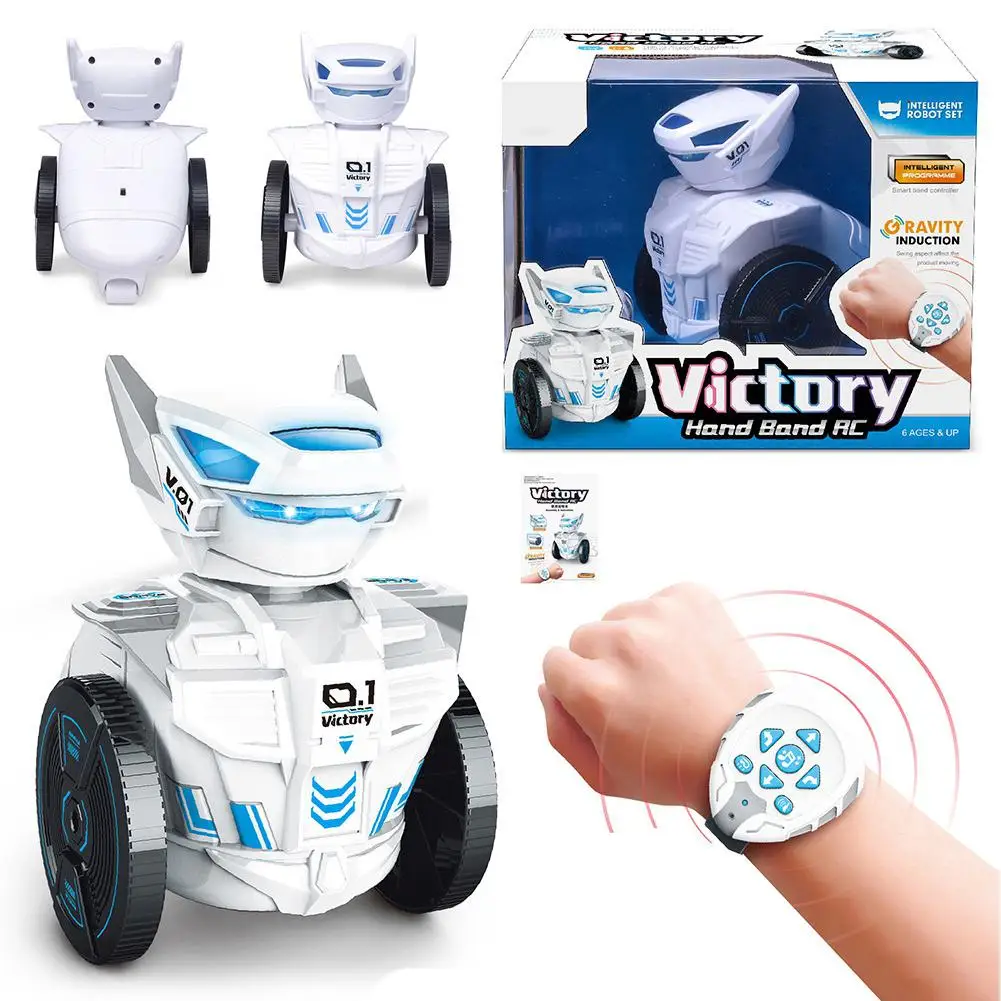 

None Gravity induction Watch Remote Control Car Robot 2.4G RC Intelligent Robot Children Toys