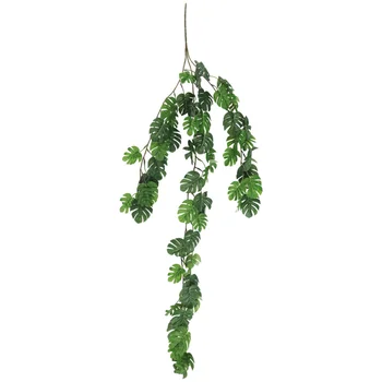 

VOSAREA Simulation Rattan with 55pcs Artificial Small Monstera Leaves Fake Vine Leaf Garland Wall Hanging Decoration Home Decor