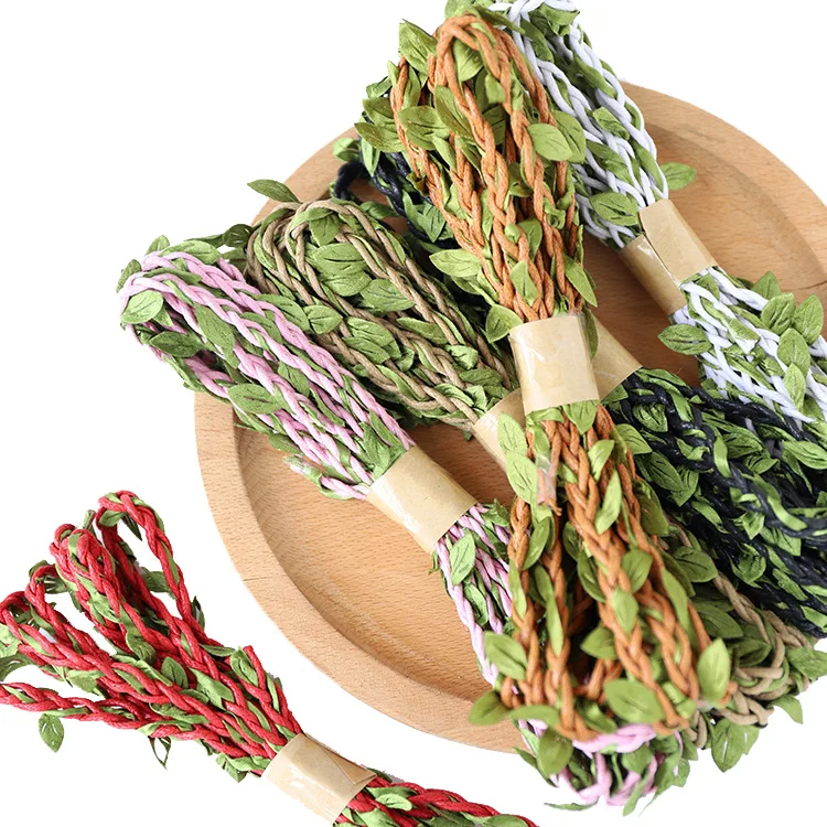 Ruban Vigne Artificielle Verte - 2 Rouleaux De 20 M - Décoration Murale, Bricolage, Mariage - Tissu Durable, Réaliste