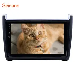 Seicane HD 9 дюймов Android 8,1/8,0 автомобильный стерео для 2012 2013 2014 2015 VW Защитные чехлы для сидений, сшитые специально для Volkswagen POLO мультимедиа плеер