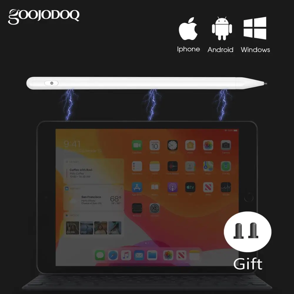 Cheap GOOJODOQ Universal Stylus Pen Pencil for iPad 2018 Air 2 iPad Pro 11 12.9 Pencil Tablet Pen IOS Android for Huawei Xiaomi