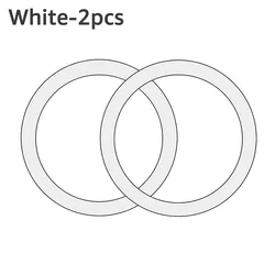 Dual Pack Magnetic Plate Rings for Wireless Charging and Car Mounts (White)