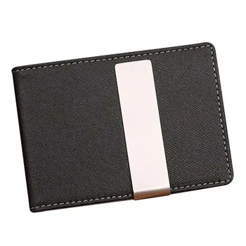 

Mens Thin Leather Slim Magic Credit Card ID Holder Handbag Money Clip Wallet HOT Gray