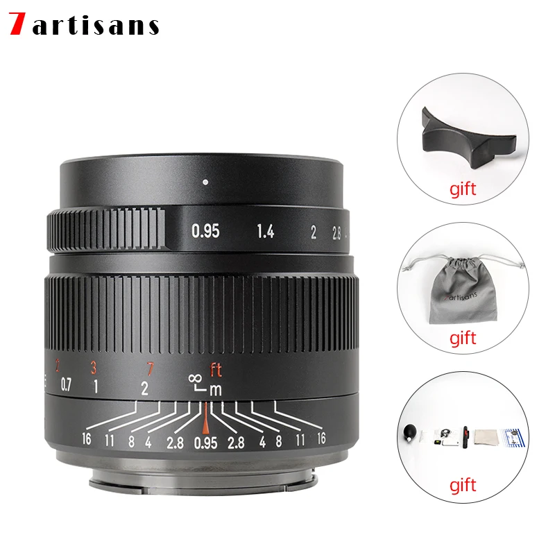 7 Artisans 35mm F0.95 large aperture Portrait lens for Sony E/Fuji/Canon Eos-M/Nikon Z/M43 mount mirrorless camera Free shipping