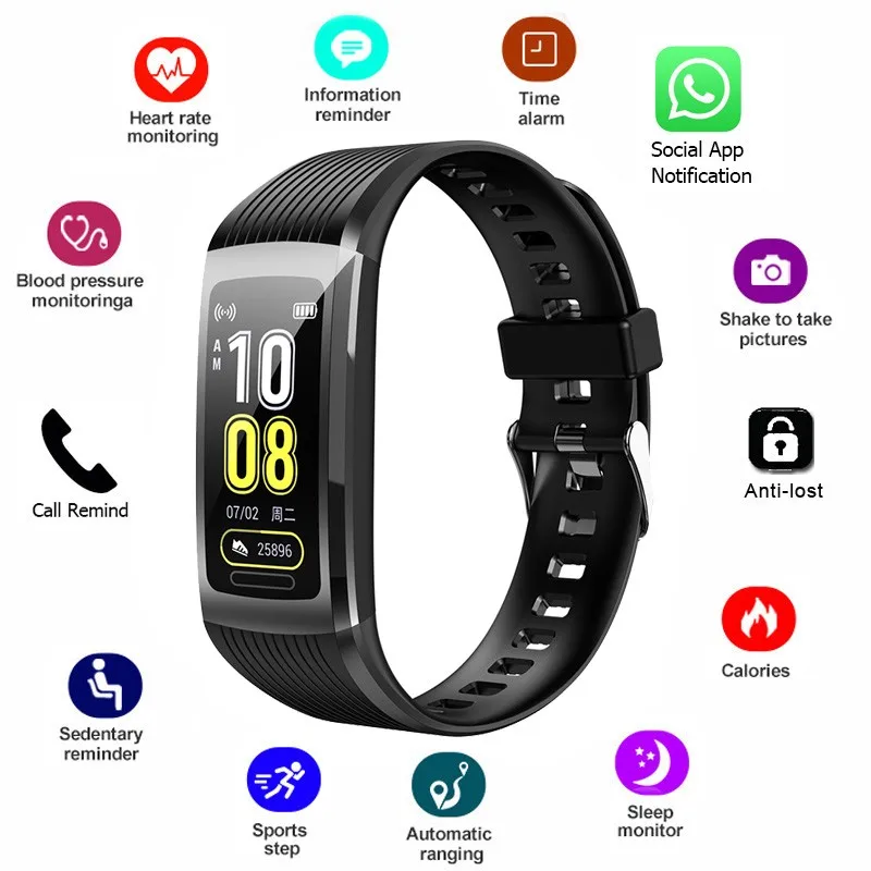 

IP67 Waterproof Smart Band Fitness Tracker Band 5 SmartBand Smart Watch Men Wristband Fitness Tracker Heart Rate Monitor