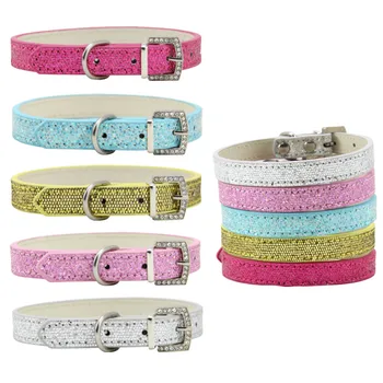 

New Pet Cat Collar Fashion Adjustable Sequin Kitten Cat Dog Collar Neck Strap Cat Accessories Pet Supplies