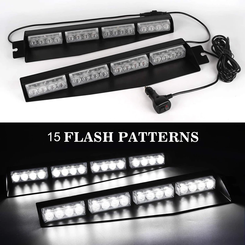 Белый) 32LED козырек светильник s 15 флэш-узоры аварийный стробоскоп светильник s лобовое стекло раздельный монтаж светильник бар правоприменительные опасности войны