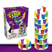 Tour de pingouin pour enfants, jeu de société interactif, de bureau, d'équilibre, d'intelligence