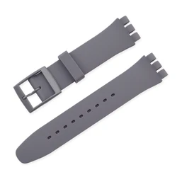 Colorful Silicone Replacement Watchband for Women - Sporty Rubber Strap Bracelet Accessories (Grey)