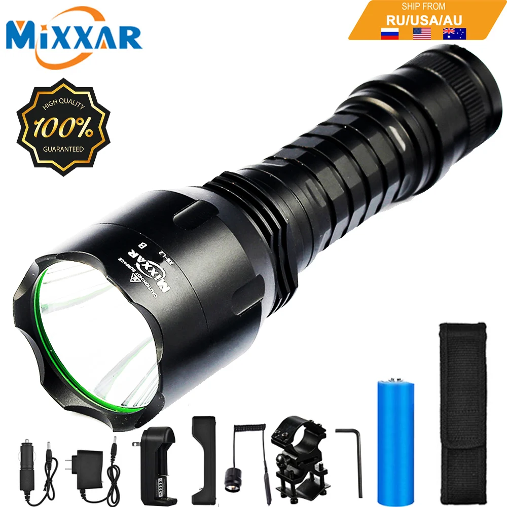 

Dropshipping Tactical Flashlights L2 C8 10000LM Torch Flashlight 5 Modes Long Rang for Hiking Emergency Camping Equipment